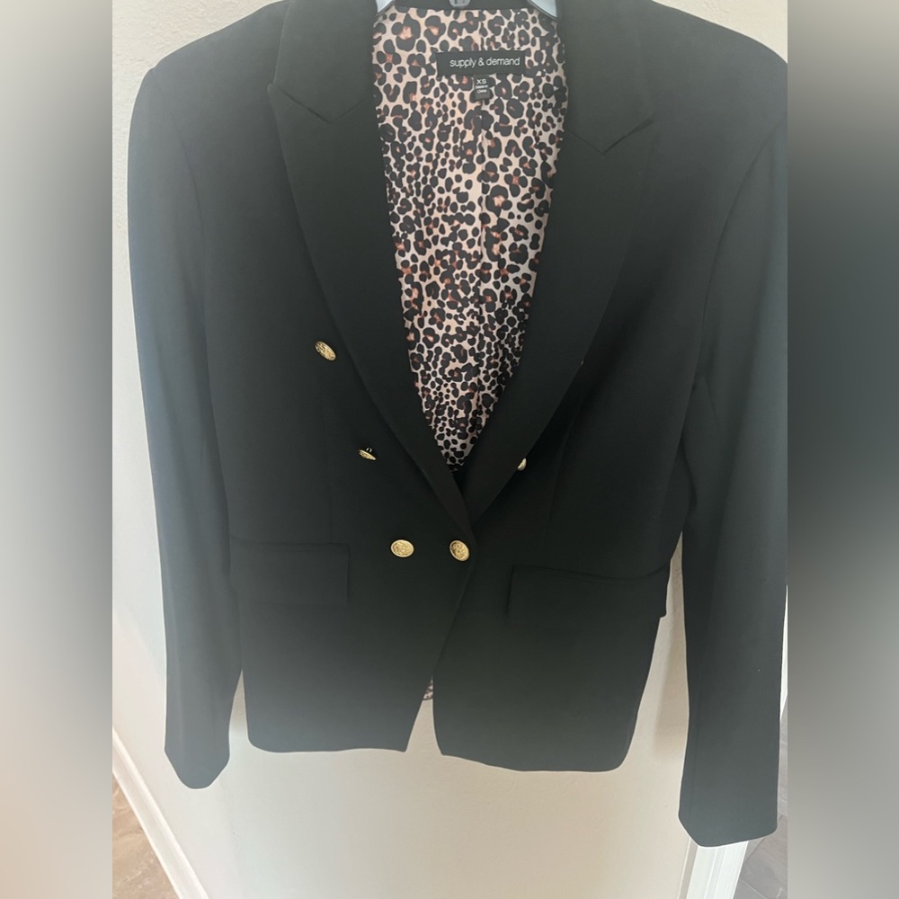 Supply and demand black blazer